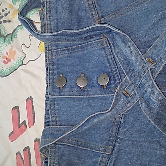π¦ VINTAGE GIRLS OVERALLS w BUTTERFLY 90's Sz 6 - Picture 2 of 16